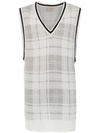 Andrea Bogosian Knitted Sleeveless Pull-over - Vanilla Ice/prata