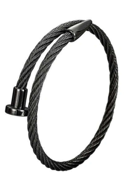 Eye Candy Los Angeles Spike Cuff Titanium Bracelet In Silver