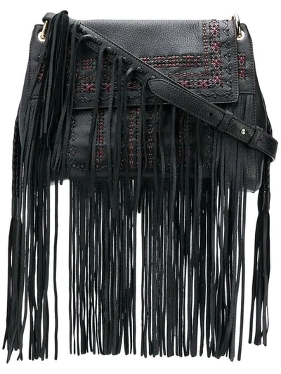 Etro Fringe Shoulder Bag - Black