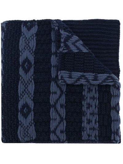 Calvin Klein 205w39nyc Woven-detail Scarf In Blue