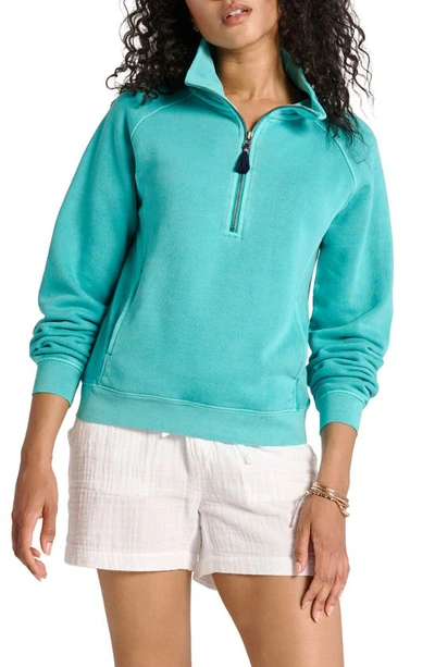 Hatley Half Zip Pullover Sweatshirt In Baltic