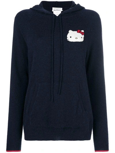 Chinti & Parker Hello Kitty Patch Hooded Sweater - Blue