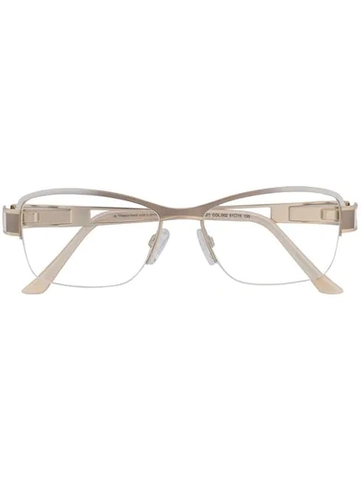 Cazal Rectangular Shaped Glasses In White