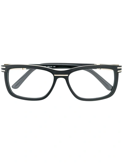 Cazal Rectangular Shaped Glasses In Black