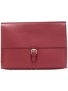 Orciani Wide Flap Clutch In Pink