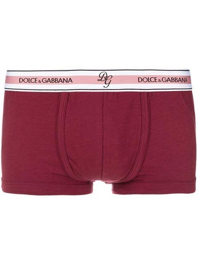 Dolce & Gabbana Underwear Logo Waistband Boxers - Red