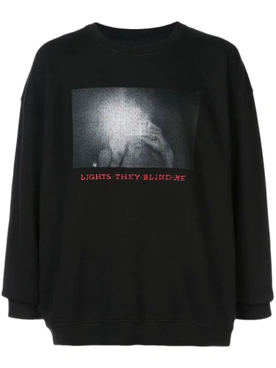 Adaptation Lights They Blind Me Sweatshirt In Black