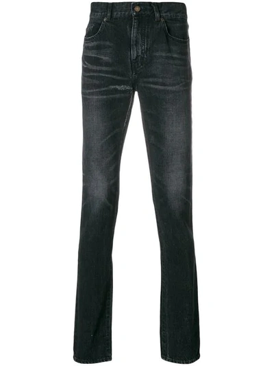 Saint Laurent Mid-rise Skinny-fit Jeans In Black