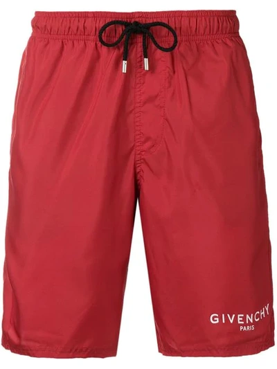 Givenchy Basic Swimshorts In Red