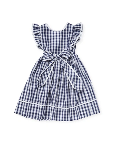 Il Gufo Gingham Flare Dress In Nocolor