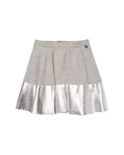 Molo Metallic Rib Skirt In Nocolor