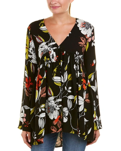 Free People Bella Printed Tunic In Black