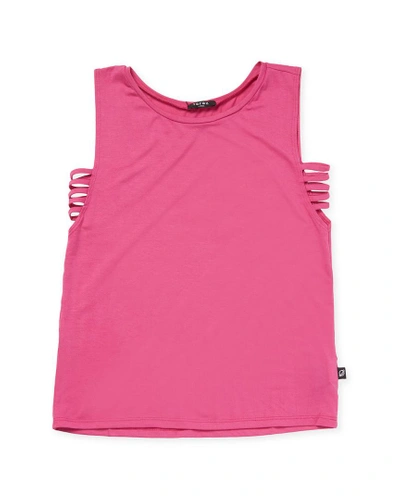 Terez Strap Side Muscle Tank Top In Nocolor