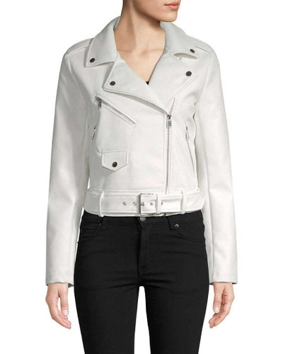 Bagatelle Leather Motorcycle Jacket In Nocolor