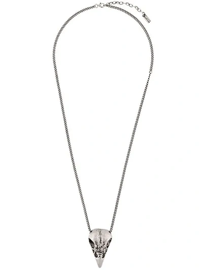 Saint Laurent Pendant Necklace In Metallic