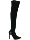 Giorgio Armani Stiletto Knee Boots In Black