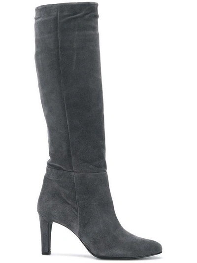 Hogl Front Row 80mm Boots In Grey