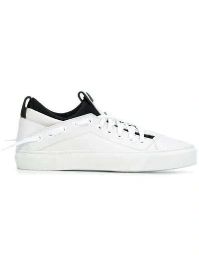 Bruno Bordese Triangular White Leather Sneakers