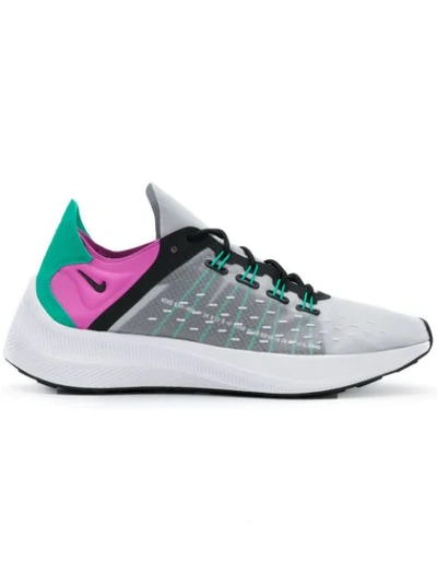 Nike Exp-x14 Black, Grey, Pink And Green Sneaker In White