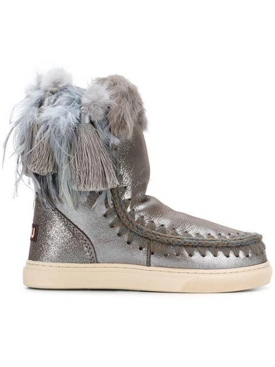 Mou Eskimo Sneaker Boots In Grey