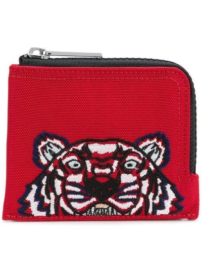 Kenzo Tiger Wallet In Red