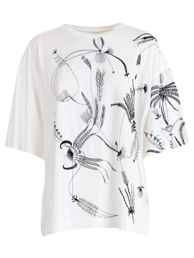 Dries Van Noten Floral Embroidered T-shirt In White