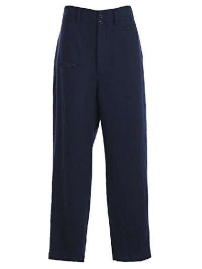 Y's Tailored Trousers In Navy