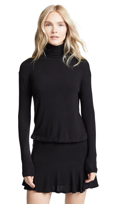 Bailey44 Anastasia Ruffle-hem Sweater Dress In Black