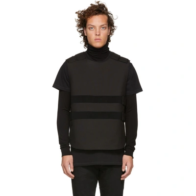 Helmut Lang Bulletproof Vest Sleeveless Round-neck Gilet In Black
