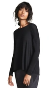 Beyond Yoga Draw The Line Tie Back Pullover In Black