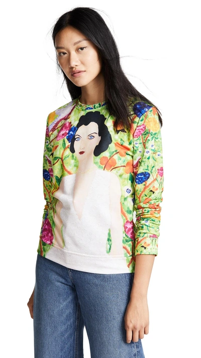 Tata Naka Garden Socialite Sweatshirt In Green Multi