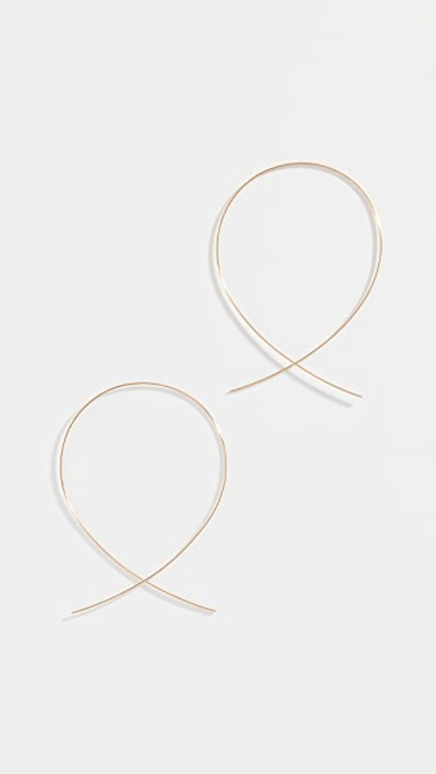Lana Jewelry 14k Large Upside Down Hoops In Yellow Gold