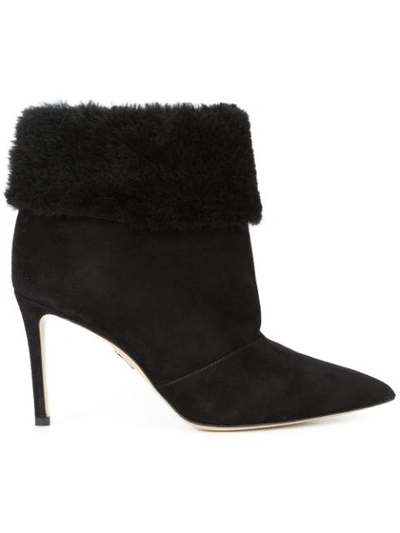 Paul Andrew Pointed Toe Ankle Boots In Black