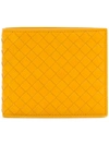Bottega Veneta Intrecciato Weave Bi-fold Wallet - Orange