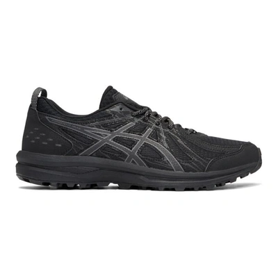 Asics Black Frequent Trail Sneakers In Black/carbo