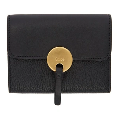 Chloé Chloe Black Indy Compact Wallet In 001 Black