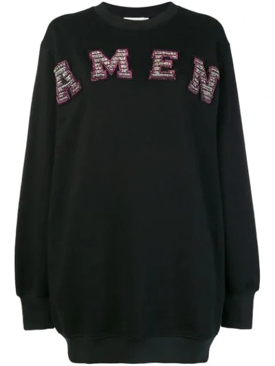 Amen Logo Sweatdress In Black