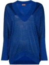 Missoni Lurex V-neck Sweater - Blue