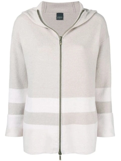 Lorena Antoniazzi Kapuzenjacke In Colour-block-optik In Neutrals