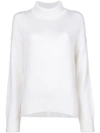 Sminfinity High Neck Knit Sweater - White