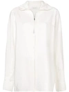 Lemaire High Collar Shirt - White