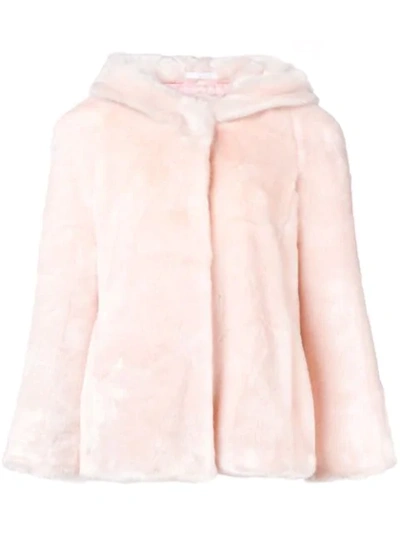 Tagliatore Faux Fur Jacket In Pink