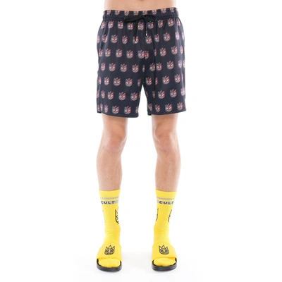 Cult Of Individuality-men Swim Short In Trippy In Black