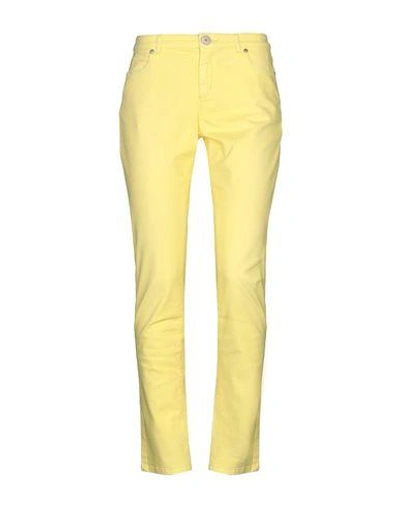 Weekend Max Mara Denim Pants In Yellow