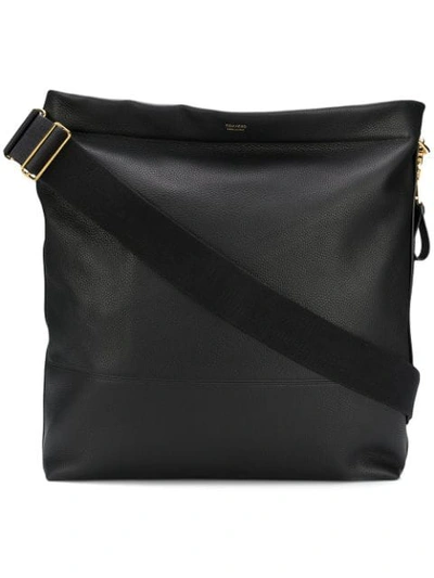 Tom Ford Logo Large Shoulder Bag - Black