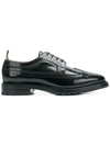 Thom Browne Shiny Leather Longwing Brogue In Black