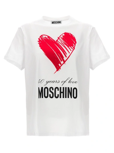 Moschino 40 Years Of Love T-shirt In White