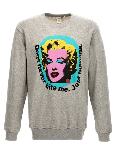 Comme Des Garçons Shirt Andy Warhol Sweatshirt In Grey