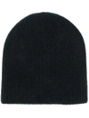 Warm-me Harry Rib Knit Hat - Black