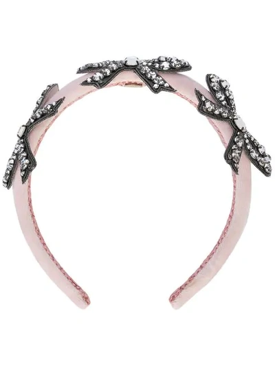 Gucci Gemstone Bows Headband - Pink
